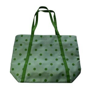 Clinique X Kate Spade Green Polka Dot Tote Bag Makeup Shopping